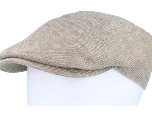 Outlet Lierys Ivy Cap Linen Flat Cap - Beige