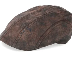 Flat Caps-Stetson Ivy Cap Pigskin Dark Brown Flat Cap -