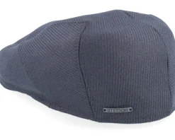 Flat Caps-Stetson Ivy Cap Wool Twill Charcoal Flat Cap -