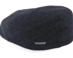 Flat Caps-Stetson Ivy Cap Wool/Cashmere Black Flat Cap -