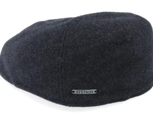 Flat Caps-Stetson Ivy Cap Wool/Cashmere Black Flat Cap -