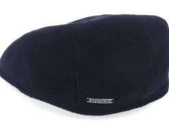 Flat Caps-Stetson Ivy Cap Wool/Cashmere Navy Flat Cap -