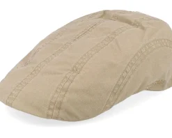 Sale Stetson Ivy Delave Organic Cotton Beige Flat Cap -