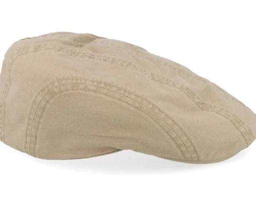 Sale Stetson Ivy Delave Organic Cotton Beige Flat Cap -