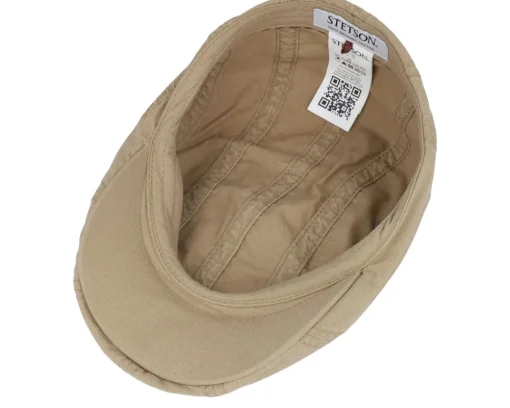 Sale Stetson Ivy Delave Organic Cotton Beige Flat Cap -