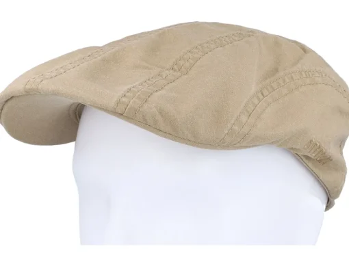 Sale Stetson Ivy Delave Organic Cotton Beige Flat Cap -