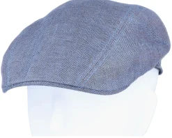 Fashion Stetson Ivy Linen Blue Flat Cap -
