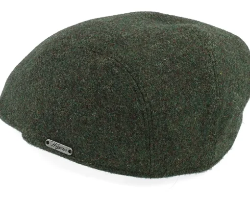 Outlet Wigéns Ivy Modern Cap Olive Melange Flat Cap - Green