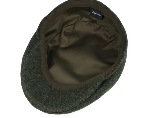 Outlet Wigéns Ivy Modern Cap Olive Melange Flat Cap - Green