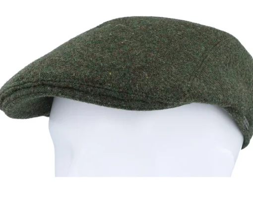 Outlet Wigéns Ivy Modern Cap Olive Melange Flat Cap - Green