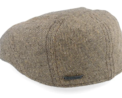 Best Stetson Ivy Silk/Cotton Tan Flat Cap -