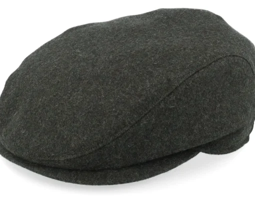 Flat Caps-Wigéns Ivy Slim Cap Ear Flap Olive Melange Flat Cap -