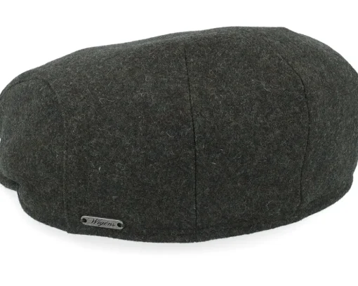 Flat Caps-Wigéns Ivy Slim Cap Ear Flap Olive Melange Flat Cap -