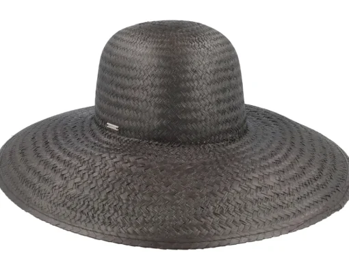 Straw Hat | Sun Hat-Brixton Janae Black Sun Hat -