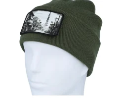 Outlet Public Domain Japan Beanie Olive Cuff - Green