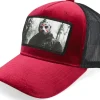 Trucker-Scenes Jayson Killer Velvet Red/Black A-frame Trucker -