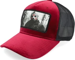 Trucker-Scenes Jayson Killer Velvet Red/Black A-frame Trucker -