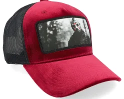 Trucker-Scenes Jayson Killer Velvet Red/Black A-frame Trucker -