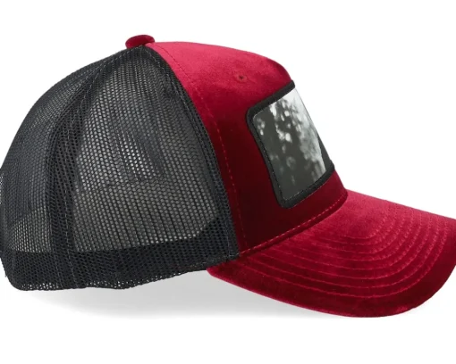 Trucker-Scenes Jayson Killer Velvet Red/Black A-frame Trucker -