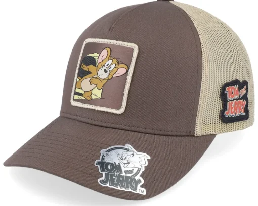 Best Tom & Jerry Jerry Looking Out Brown/Khaki Trucker -