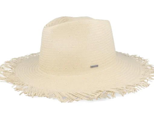 Outlet Brixton Jo Frayed Honey Fedora Straw Hat -