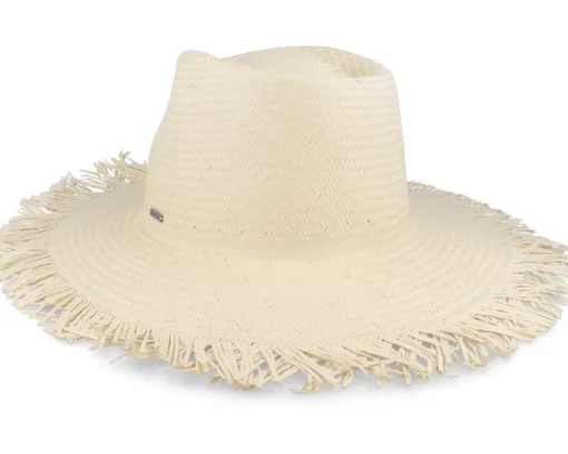 Outlet Brixton Jo Frayed Honey Fedora Straw Hat -