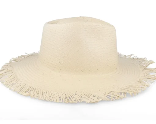 Outlet Brixton Jo Frayed Honey Fedora Straw Hat -