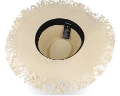 Outlet Brixton Jo Frayed Honey Fedora Straw Hat -