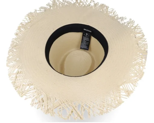 Outlet Brixton Jo Frayed Honey Fedora Straw Hat -