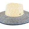 Straw Hat-Brixton Joanna Festival Hat Honey/Joe Blue Straw Hat -