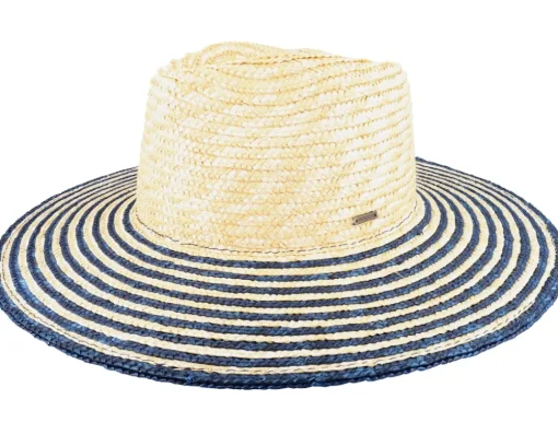 Straw Hat-Brixton Joanna Festival Hat Honey/Joe Blue Straw Hat -