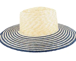 Straw Hat-Brixton Joanna Festival Hat Honey/Joe Blue Straw Hat -