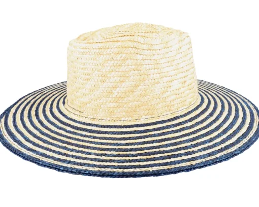 Straw Hat-Brixton Joanna Festival Hat Honey/Joe Blue Straw Hat -