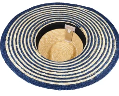 Straw Hat-Brixton Joanna Festival Hat Honey/Joe Blue Straw Hat -