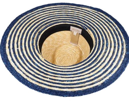 Straw Hat-Brixton Joanna Festival Hat Honey/Joe Blue Straw Hat -