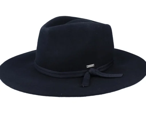 Traveler-Brixton Joanna Packable Hat Black Fedora -