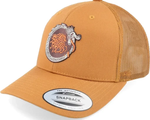 Trucker-Vikings Jormundgand Sleipner Patch Caramel Trucker -