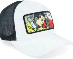 Trucker | Velvet Caps-Calza Pennello K Bye. Pop Art Velvet /Black A-Frame Trucker - White