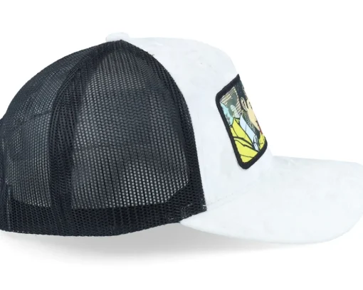 Trucker | Velvet Caps-Calza Pennello K Bye. Pop Art Velvet /Black A-Frame Trucker - White