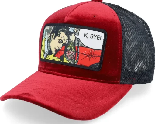 Trucker | Velvet Caps-Calza Pennello K Bye. Pop Art Velvet /Black A-Frame Trucker - White