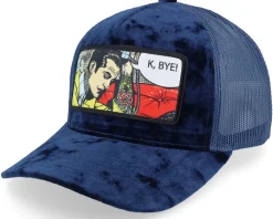 Trucker | Velvet Caps-Calza Pennello K Bye. Pop Art Velvet /Black A-Frame Trucker - White