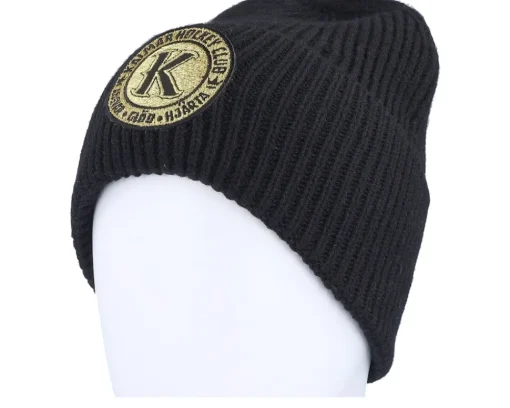 New Hatstore Kalmar HC Black/Gold Patch Black Oversized Cuff -