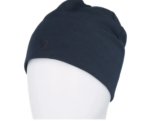 Traditional Beanies-Fjällräven Keb Fleece Hat Dark Navy Beanie - Blue