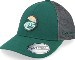 Clearance Black Clover Kelce Green W Charcoal Mesh W Patch Trucker -