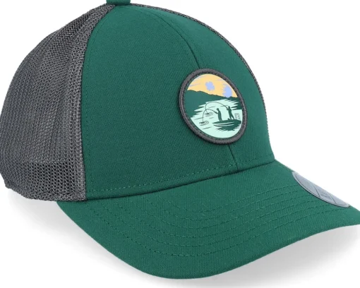 Clearance Black Clover Kelce Green W Charcoal Mesh W Patch Trucker -