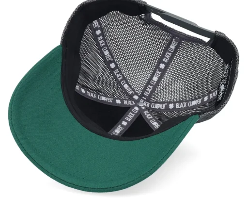 Clearance Black Clover Kelce Green W Charcoal Mesh W Patch Trucker -