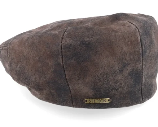 Fashion Stetson Kent Ef Pigskin Brown Earflap Flatcap -