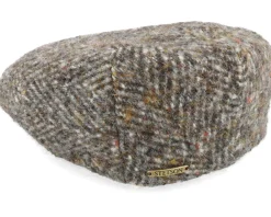 Online Stetson Kent Herringbone Grey Flat Cap -