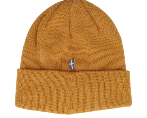 Outlet Fjällräven Kids 1960 Logo Hat Acorn Cuff - Yellow