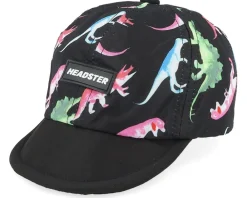 Sale Headster Kids 0-6 Months Dino Short Brim Black Adjustable -